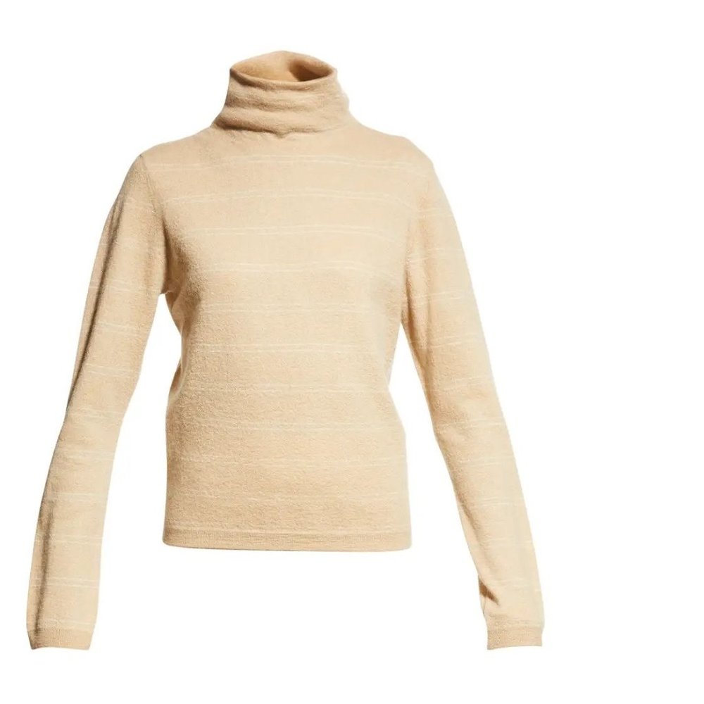 VINCE Stripe Boiled Cashmere Sweater, XSmall